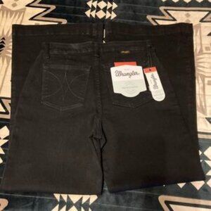 Black ModCloth Wrangler wide leg trousers size 8x30